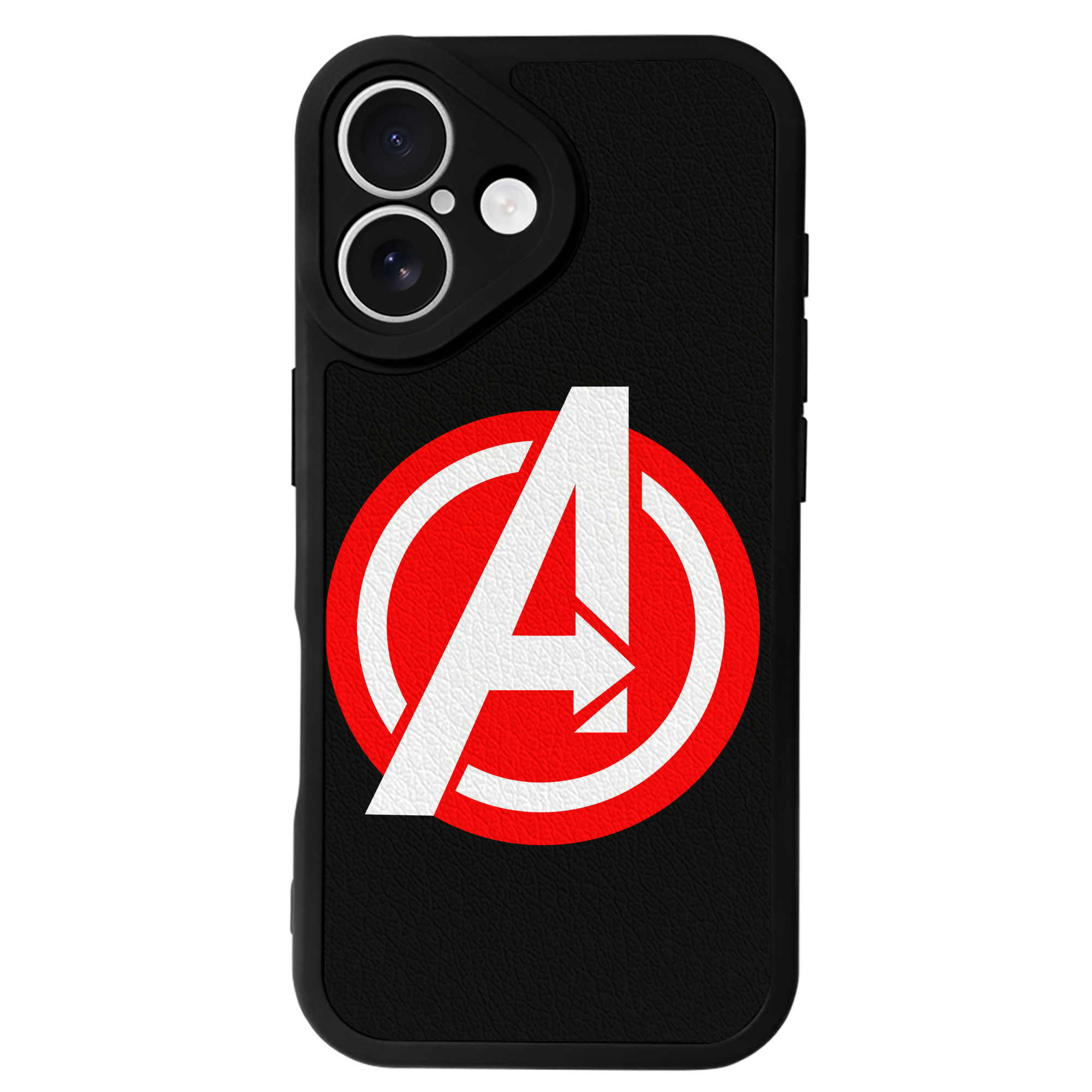 （画像用） アベンジャーズ The Avengers 【iPhone 16シリーズ対応】シリコンスマホケース（レザー調） 材質：シリコン